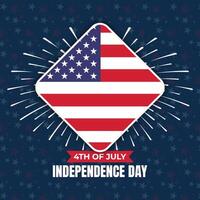 feliz americano independência dia, a 4º do Julho nacional feriado. ilustração com a americano bandeira. vetor