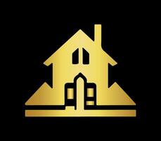 modelo de logotipo de casa de luxo vetor