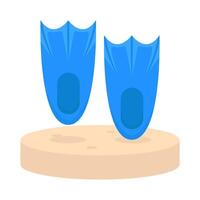 ilustração do mergulho barbatanas vetor