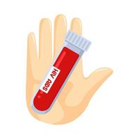 ilustração do hiv teste vetor