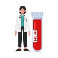 ilustração do hiv teste vetor