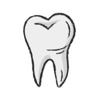 flutuando dente desenho animado ícone ilustração objeto cuidados de saúde ícone conceito isolado vetor