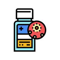 antivirais medicação farmacia cor ícone ilustração vetor