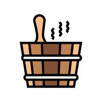 balde sauna cor ícone ilustração vetor