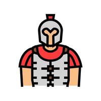gladiador espartano romano grego cor ícone ilustração vetor
