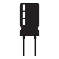 elétrico capacitor ícone ilustrador Projeto vetor