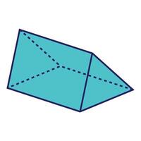 triângulo prisma ícone ilustração Projeto modelo vetor
