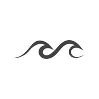 água onda logotipo, de praia ondas, mar, Projeto vetor