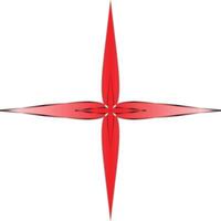 vermelho Estrela círculo compas logotipo vetor