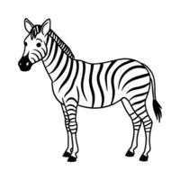 zebra coloração Páginas. zebra animal contorno. animal linha arte vetor