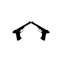 silhueta pistola ou revólver arma de fogo pistola para arte ilustração, logotipo, pictograma, local na rede Internet ou gráfico Projeto elemento vetor
