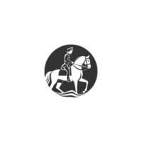 cavalo logotipo. garanhão emblema. luxo cavalo guardando ícone. garanhão rótulo Projeto. ilustração. vetor