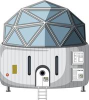 estação de cúpula espacial em fundo branco vetor