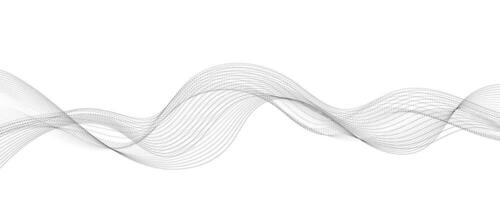 abstrato moderno fundo com cinzento ondulado linhas e partículas. eps10 vetor