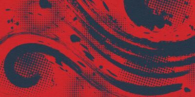 vermelho e azul escova fundo com meio-tom e textura efeito. retro Esportes fundo com grunge conceito vetor