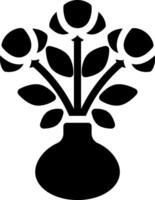 flor vaso ícone ilustração vetor