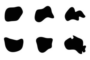 bolhas fluido líquido formas símbolo pictograma visual ilustração conjunto vetor