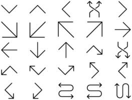 seta linha ícone pictograma símbolo visual ilustração conjunto vetor