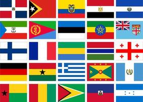 mundo bandeira plano ícone pictograma símbolo visual ilustração conjunto vetor