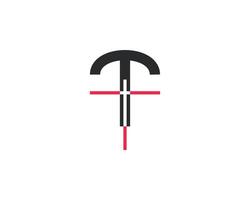 inicial carta tt logotipo Projeto modelo vetor