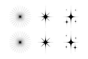 abstrato brilhar forma símbolo placa pictograma símbolo visual ilustração conjunto vetor