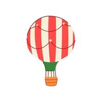 viagem quente ar balão desenho animado ilustração vetor
