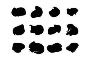 bolhas fluido líquido formas símbolo pictograma visual ilustração conjunto vetor