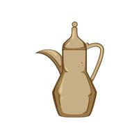 copo árabe chá Panela desenho animado ilustração vetor
