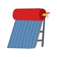 caldeira solar água aquecedor desenho animado ilustração vetor