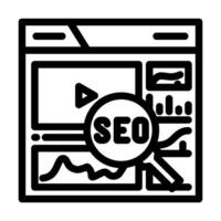 seo linha ícone ilustração vetor