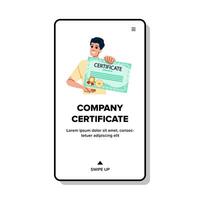 credenciamento companhia certificado vetor
