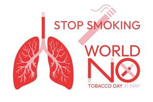 mundo não tabaco dia Projeto modelo vetor