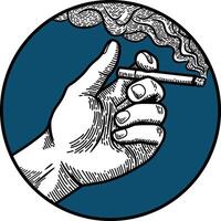 fumar mão ilustração vetor