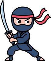 desenho animado ninja ilustração vetor