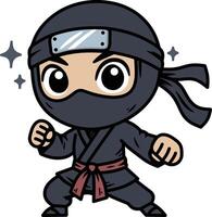 desenho animado ninja ilustração vetor