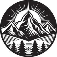 montanha ícone. simples ilustração do montanha ícone para rede Projeto isolado em branco fundo vetor
