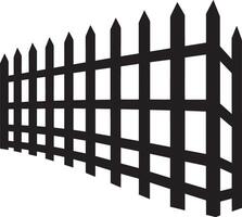 Preto silhueta do uma cerca em uma branco fundo. ilustração. vetor
