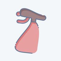 ícone limpeza spray. relacionado para higiene símbolo. rabisco estilo. simples Projeto ilustração vetor