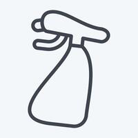 ícone limpeza spray. relacionado para higiene símbolo. linha estilo. simples Projeto ilustração vetor