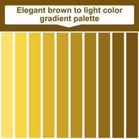 elegante Castanho para luz cor gradiente paleta. abstrato colori paleta guia. ouro combinação paleta vetor