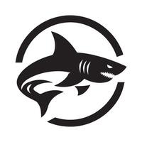 Tubarão silhueta do uma logotipo vetor