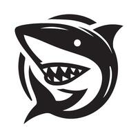 Tubarão silhueta logotipo vetor