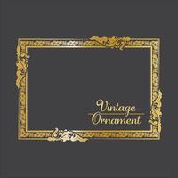 dourado vintage quadro, Armação enfeite dentro a4 tamanho.dourado fronteira ornamento.adequado para Casamento convite cartão. dourado caligráfico quadro. vetor