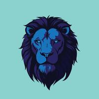 azul leão logotipo ilustração vetor