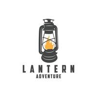 lanterna logotipo Projeto rua luminária velho clássico vintage minimalista ilustração modelo vetor