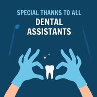 especial obrigado para todos dental assistentes poster vetor