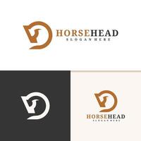 cavalo cabeça logotipo Projeto . cavalo ilustração logotipo conceito vetor