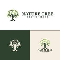 árvore logotipo Projeto . natureza árvores ilustração. vetor