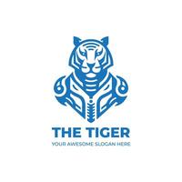 futurista tigre robô logotipo Projeto vetor