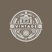 vintage logotipo crachá monograma vetor